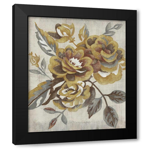 Honeyed Blooms I Black Modern Wood Framed Art Print with Double Matting by Zarris, Chariklia