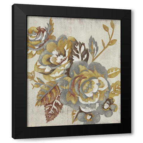 Honeyed Blooms II Black Modern Wood Framed Art Print with Double Matting by Zarris, Chariklia