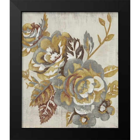 Honeyed Blooms II Black Modern Wood Framed Art Print by Zarris, Chariklia