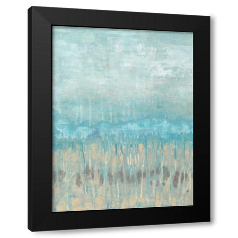 Coastline Abstraction I Black Modern Wood Framed Art Print with Double Matting by Goldberger, Jennifer