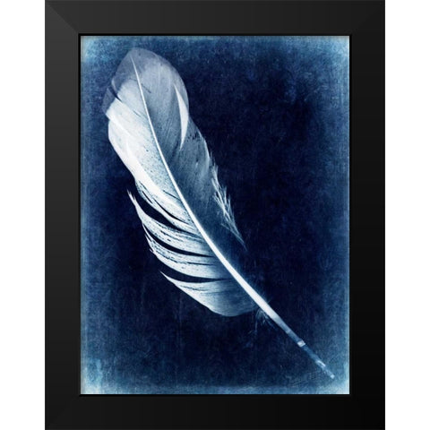 Inverted Feather I Black Modern Wood Framed Art Print by Malek, Honey