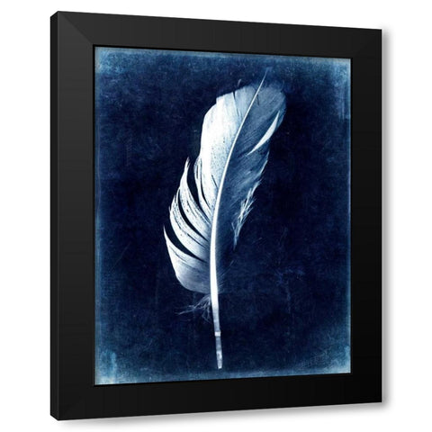 Inverted Feather II Black Modern Wood Framed Art Print by Malek, Honey