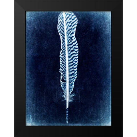 Inverted Feather V Black Modern Wood Framed Art Print by Malek, Honey