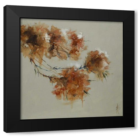 Rusty Spring Blossoms I Black Modern Wood Framed Art Print by Doyle, Anne Farrall