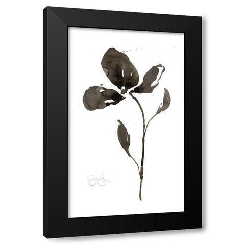 Solitary Sumi-e  II Black Modern Wood Framed Art Print by Goldberger, Jennifer