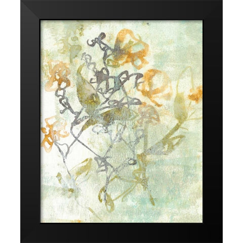 Washed Floral I Black Modern Wood Framed Art Print by Goldberger, Jennifer