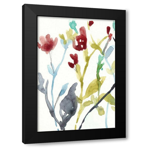 Abundant Flowers I Black Modern Wood Framed Art Print with Double Matting by Goldberger, Jennifer