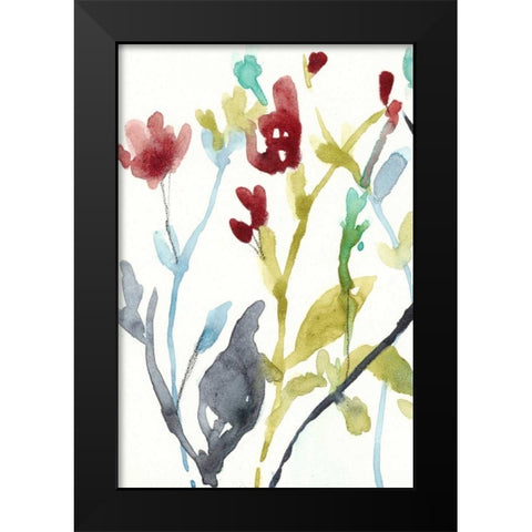 Abundant Flowers I Black Modern Wood Framed Art Print by Goldberger, Jennifer