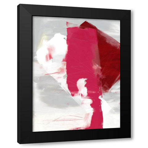 Magenta Abstract I Black Modern Wood Framed Art Print with Double Matting by Jasper, Sisa