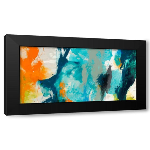 Tidal Abstract II Black Modern Wood Framed Art Print with Double Matting by Jasper, Sisa
