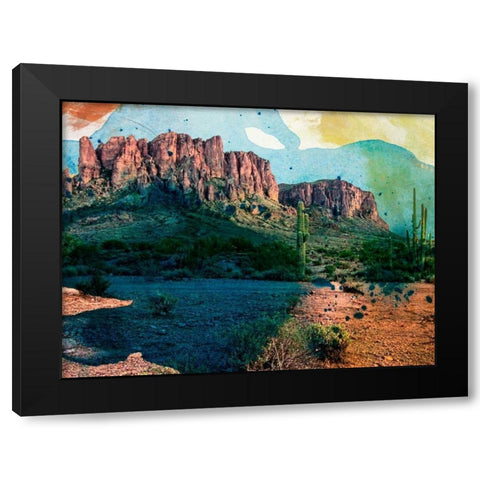 Arizona Abstract  Black Modern Wood Framed Art Print by Jasper, Sisa
