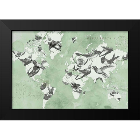 Migration of Birds Black Modern Wood Framed Art Print by Goldberger, Jennifer