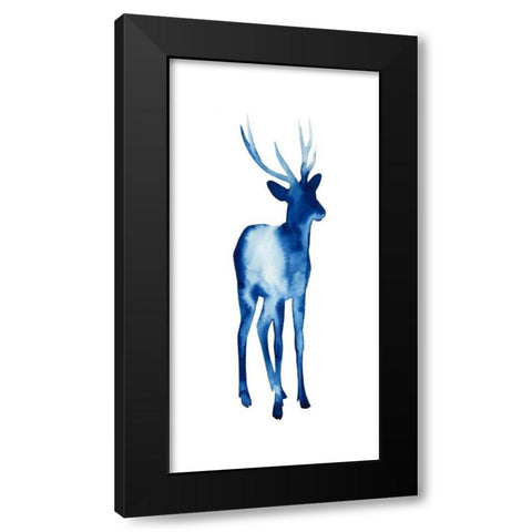 Ink Drop Rusa Deer I Black Modern Wood Framed Art Print with Double Matting by Popp, Grace