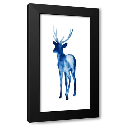 Ink Drop Rusa Deer II Black Modern Wood Framed Art Print by Popp, Grace
