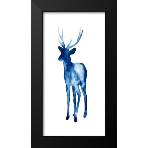 Ink Drop Rusa Deer II Black Modern Wood Framed Art Print by Popp, Grace