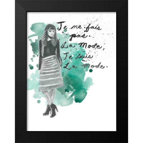 Fashion Quotes I Black Modern Wood Framed Art Print by McCavitt, Naomi