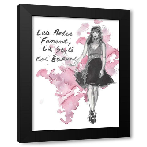 Fashion Quotes II Black Modern Wood Framed Art Print by McCavitt, Naomi