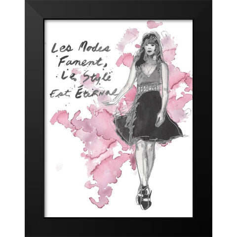 Fashion Quotes II Black Modern Wood Framed Art Print by McCavitt, Naomi