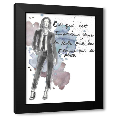 Fashion Quotes III Black Modern Wood Framed Art Print by McCavitt, Naomi