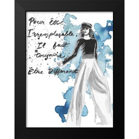 Fashion Quotes IV Black Modern Wood Framed Art Print by McCavitt, Naomi