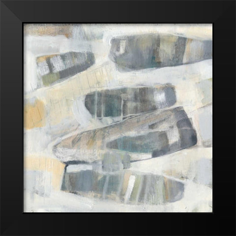 Grey Orbs I Black Modern Wood Framed Art Print by Goldberger, Jennifer