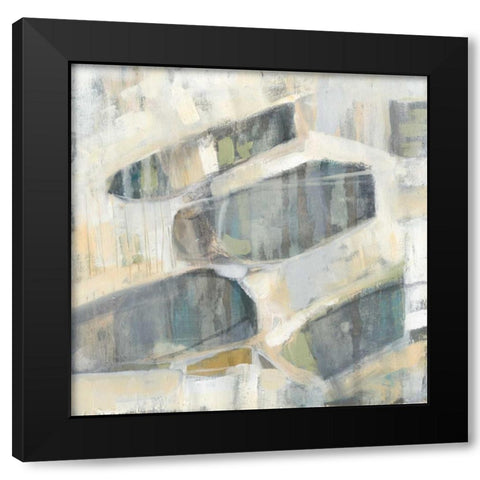 Grey Orbs II Black Modern Wood Framed Art Print by Goldberger, Jennifer