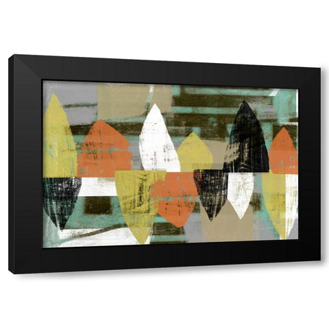 Shape Stack II Black Modern Wood Framed Art Print by Goldberger, Jennifer