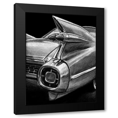 Retro Fins I Black Modern Wood Framed Art Print by Harper, Ethan