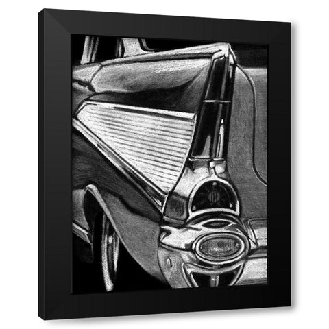 Retro Fins II Black Modern Wood Framed Art Print with Double Matting by Harper, Ethan