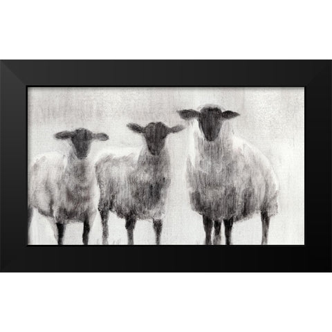 Rustic Sheep I Black Modern Wood Framed Art Print by Harper, Ethan