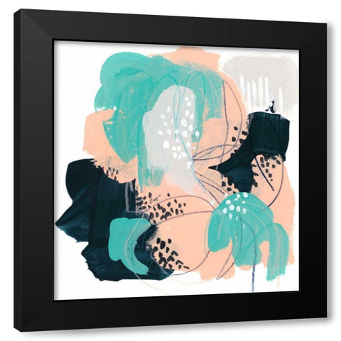 Torrent III Black Modern Wood Framed Art Print with Double Matting by Vess, June Erica