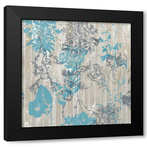 Flower Pattern I Black Modern Wood Framed Art Print with Double Matting by Goldberger, Jennifer