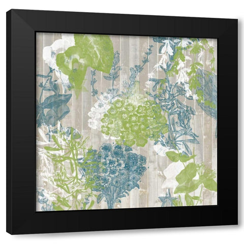 Flower Pattern III Black Modern Wood Framed Art Print with Double Matting by Goldberger, Jennifer