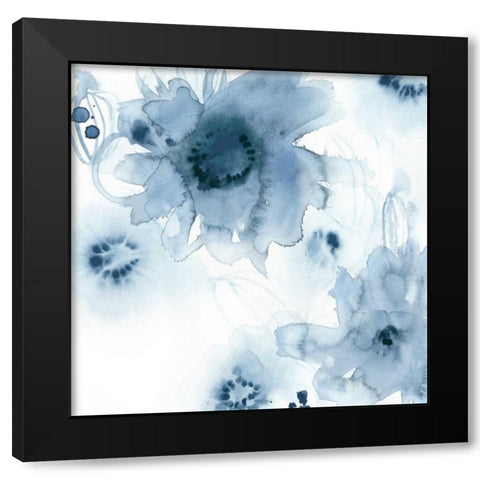Aquatic Indigo I Black Modern Wood Framed Art Print with Double Matting by Vess, June Erica