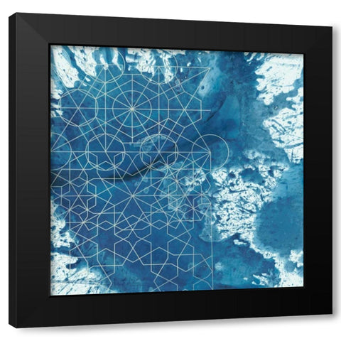 Crystalline IV Black Modern Wood Framed Art Print with Double Matting by Chariklia, Zarris