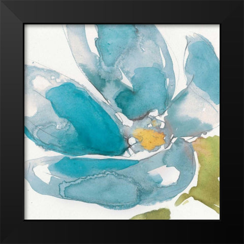Flower Splash I Black Modern Wood Framed Art Print by Goldberger, Jennifer
