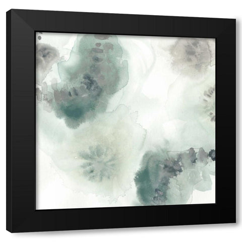 Lily Pad Watercolor I Black Modern Wood Framed Art Print with Double Matting by Vess, June Erica