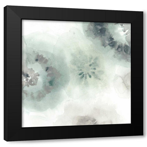 Lily Pad Watercolor II Black Modern Wood Framed Art Print by Vess, June Erica