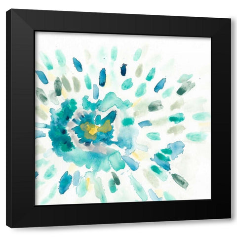 Starburst Floral I Black Modern Wood Framed Art Print with Double Matting by Vess, June Erica