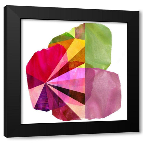 Geo Mono Block I Black Modern Wood Framed Art Print by Jasper, Sisa