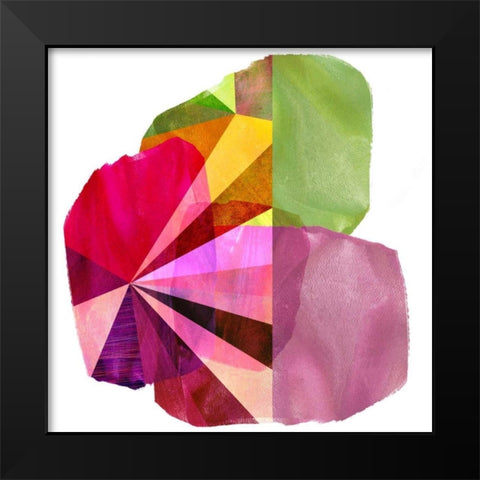Geo Mono Block I Black Modern Wood Framed Art Print by Jasper, Sisa