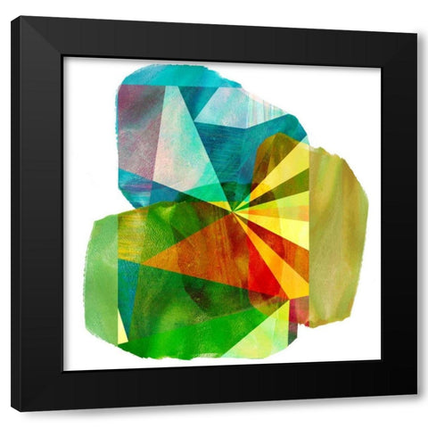 Geo Mono Block II Black Modern Wood Framed Art Print with Double Matting by Jasper, Sisa