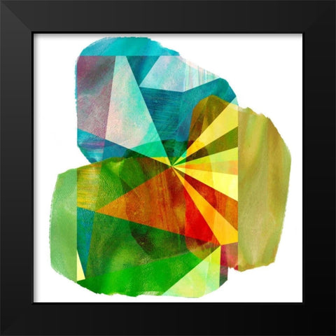 Geo Mono Block II Black Modern Wood Framed Art Print by Jasper, Sisa