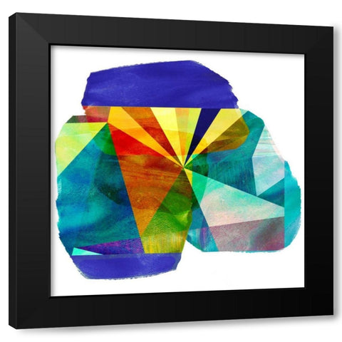 Geo Mono Block III Black Modern Wood Framed Art Print by Jasper, Sisa