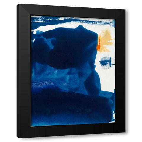 Blue Amore I Black Modern Wood Framed Art Print by Jasper, Sisa