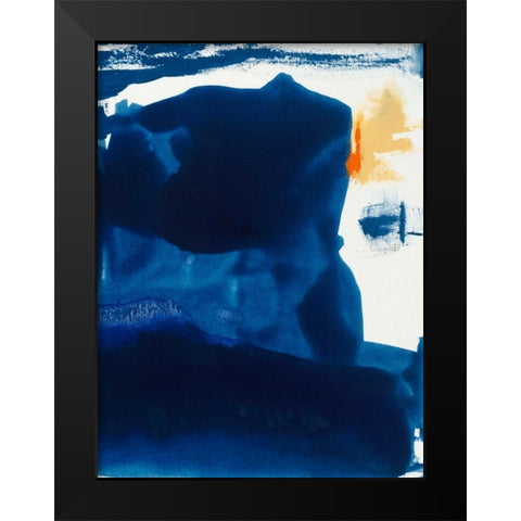 Blue Amore I Black Modern Wood Framed Art Print by Jasper, Sisa