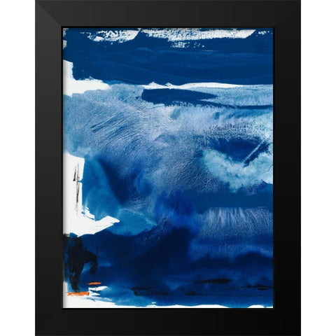 Blue Amore III Black Modern Wood Framed Art Print by Jasper, Sisa