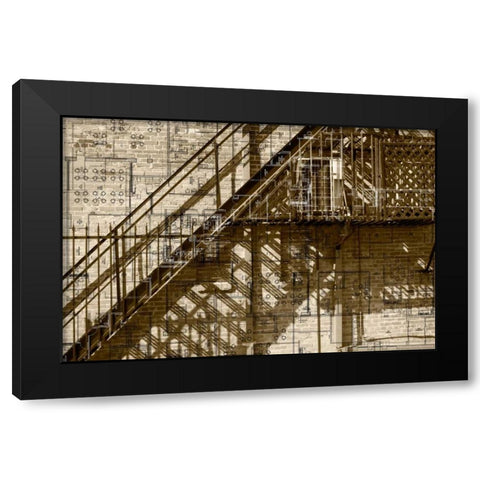 Architecture Drawing I Black Modern Wood Framed Art Print by Jasper, Sisa