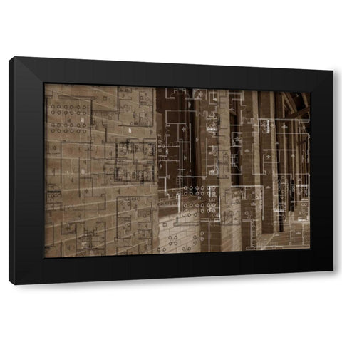 Architecture Drawing III Black Modern Wood Framed Art Print by Jasper, Sisa