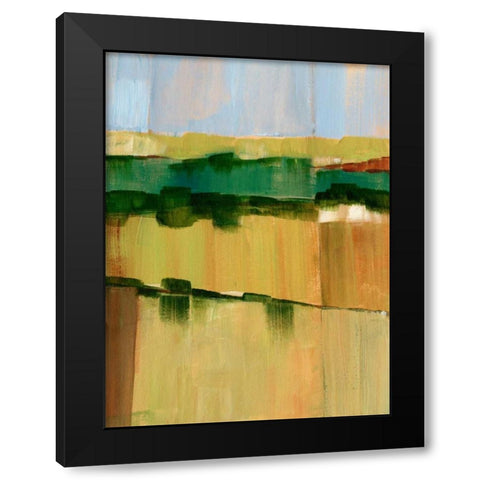 Pasture Abstract I Black Modern Wood Framed Art Print with Double Matting by Harper, Ethan